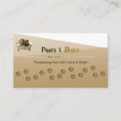 Customizable Dog & Cat Groomer Contact Card | Edit 名刺 (正面)