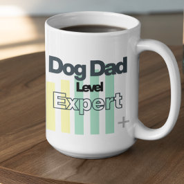 Customizable Dog Dad Level Expert コーヒーマグカップ