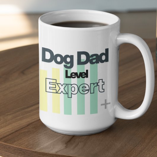 Customizable Dog Dad Level Expert コーヒーマグカップ