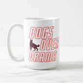 Customizable Dogs Over Drama コーヒーマグカップ (左)
