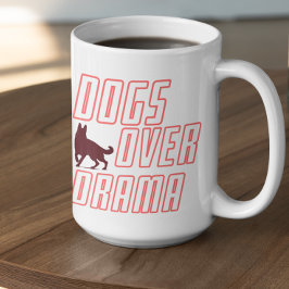 Customizable Dogs Over Drama コーヒーマグカップ