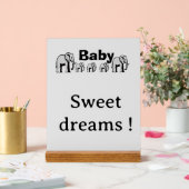 Customizable double-sided elephant Acrylic plaque アクリルサイン (ウェディング)