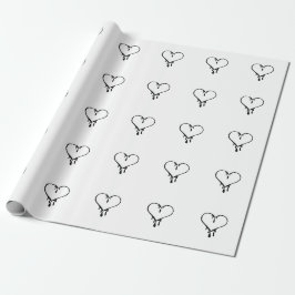 Customizable Dripping Heart ラッピングペーパー