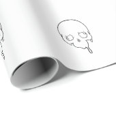 Customizable Dripping Skull Outline ラッピングペーパー (ロールコーナー)