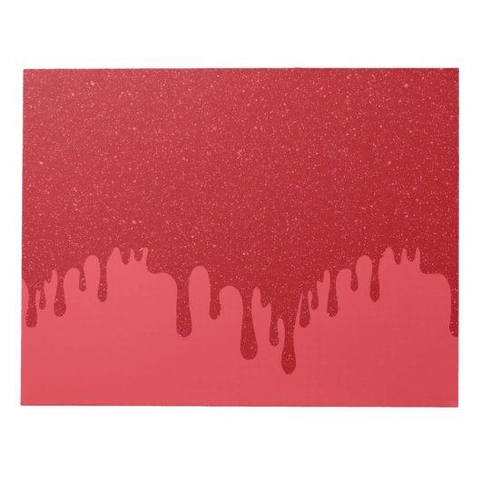 Customizable Dripping Tomato Red Notepad ノートパッド (正面)