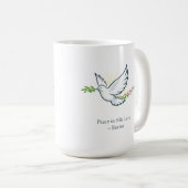 Customizable Easter Dove Mug with Olive Branch コーヒーマグカップ (正面右)