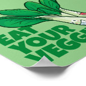 Customizable Eat your veggies - Lettuce ポスター (角)