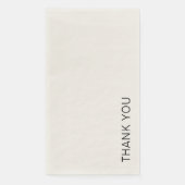 Customizable Ecru Minimalist Thank You Note Templa (正面)