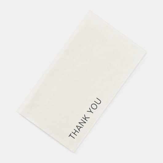 Customizable Ecru Minimalist Thank You Note Templa (コーナー)