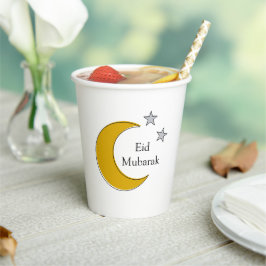 Customizable Eid Paper Cup with Moon & Stars 紙コップ