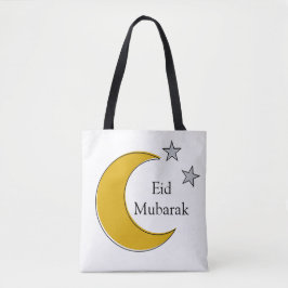 Customizable Eid Tote Bag with Crescent & Stars トートバッグ