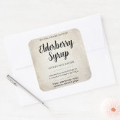 Customizable Elderberry Syrup Label ZEB_02 スクエアシール (封筒)