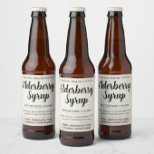 Customizable Elderberry Syrup Label ZEB_02 ビールラベル (ボトル)