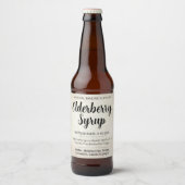 Customizable Elderberry Syrup Label ZEB_02 ビールラベル (正面)