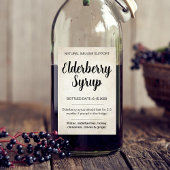 Customizable Elderberry Syrup Label ZEB_02 ワインラベル