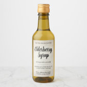 Customizable Elderberry Syrup Label ZEB_02 ワインラベル (正面)