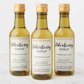 Customizable Elderberry Syrup Label ZEB_03a ワインラベル (ボトル)