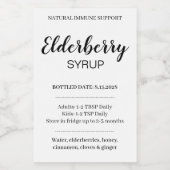Customizable Elderberry Syrup Label ZEB_03b ワインラベル (シングルラベル)