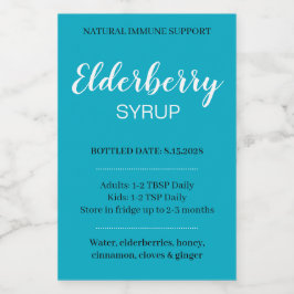 Customizable Elderberry Syrup Label ZEB_03c ワインラベル