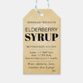 Customizable Elderberry Syrup Label ZEB_04a ギフトタグ (正面)
