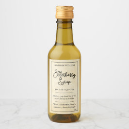 Customizable Elderberry Syrup Label ZEB_05a ワインラベル
