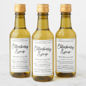 Customizable Elderberry Syrup Label ZEB_05b ワインラベル (ボトル)