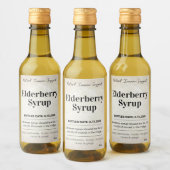 Customizable Elderberry Syrup Label ZEB_06b ワインラベル (ボトル)