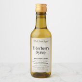 Customizable Elderberry Syrup Label ZEB_06b ワインラベル (正面)