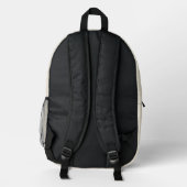 Customizable Elegant Baroque Monogram B Backpack プリントバックパック (裏面)