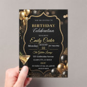 Customizable Elegant Birthday Magnetic Invitation アクリル招待状 (インサイチュ (ポータブル))