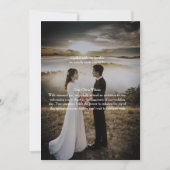 Customizable Elegant Photo Wedding Invitation  招待状 (正面)