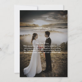 Customizable Elegant Photo Wedding Invitation  招待状