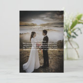 Customizable Elegant Photo Wedding Invitation  招待状 (スタンド正面)