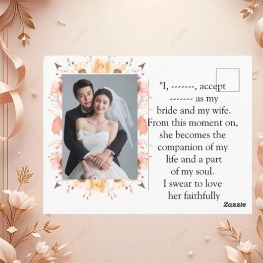 Customizable Elegant Wedding Invitation | Upload Y ポストカード