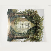 Customizable Enchanted Archway Wedding Backdrop タペストリー (正面(横))