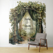 Customizable Enchanted Archway Wedding Backdrop タペストリー (インサイチュ)