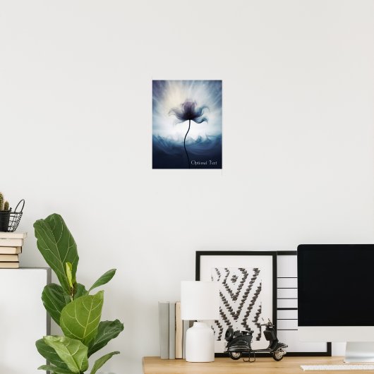 Customizable Ethereal Flower Poster ポスター (ホームオフィス)