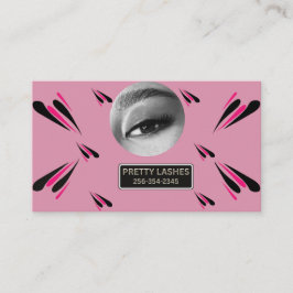 Customizable Eyelash Extension Gold Makeup Card 名刺