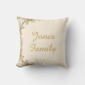 Customizable family and kids name botanical クッション (正面)