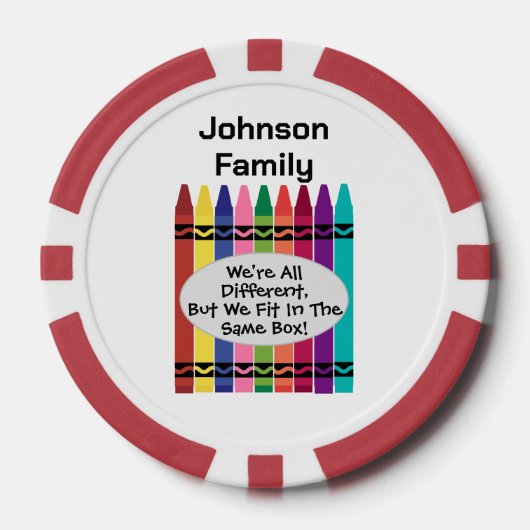Customizable Family Reunion Poker Chips ポーカーチップ (正面)