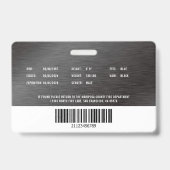 Customizable Firefighter Fire Department Employee バッジ (裏面)