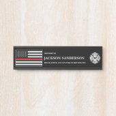 Customizable Firefighter Fire Department Logo サインプレート (正面)