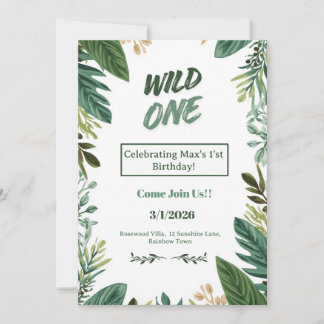 Customizable First Birthday Greeting Card シーズンカード