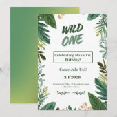 Customizable First Birthday Greeting Card シーズンカード (正面/裏面)