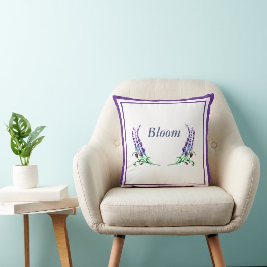 Customizable Floral Accent Pillow クッション (椅子)