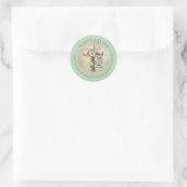 Customizable Floral Easter Cross ラウンドシール (バッグ)