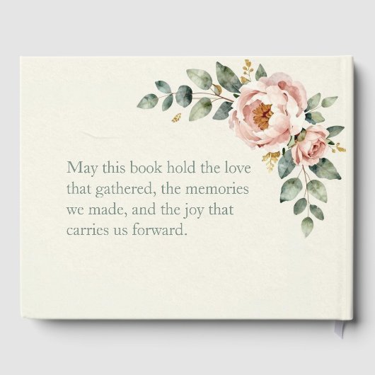 Customizable Floral Wedding ゲストブック (裏面)