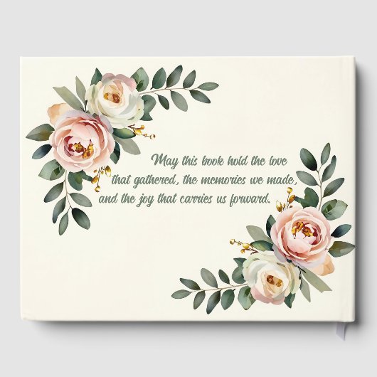 Customizable Floral Wedding Guest Book ゲストブック (裏面)