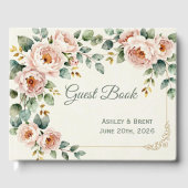 Customizable Floral Wedding Guest Book ゲストブック (正面)