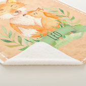 Customizable Fox Baby Blanket Sherpa シェルパブランケット (3/4)